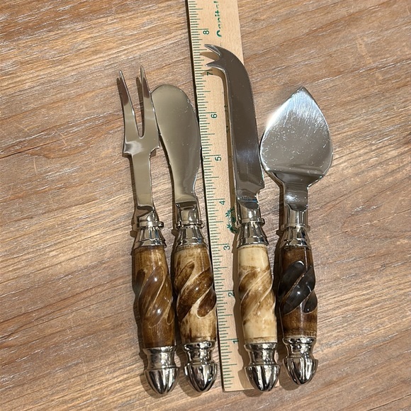 Four Piece Cheese / Appetizer Serving Set. Use on Charcuterie Board - Picture 6 of 12